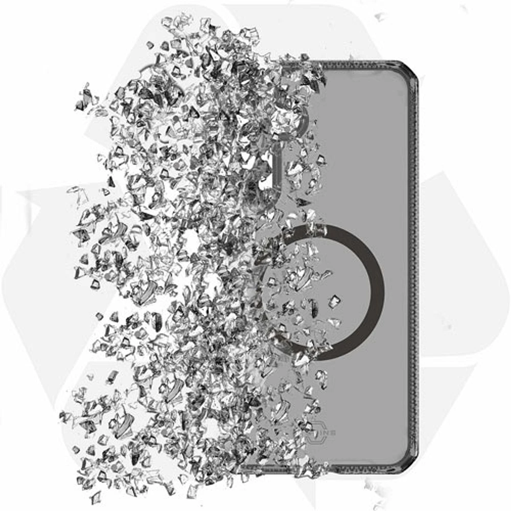 Étui rigide ajusté Hybrid_R/Vapor d'Itskins pour Galaxy S25 - Fumée