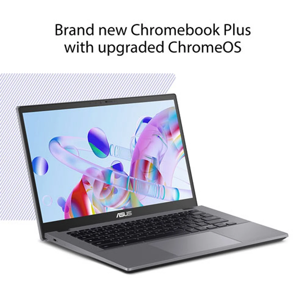 ASUS CX34 14" Touchscreen Chromebook Plus - Rocky Grey (Intel Core i5-1334U/16GB RAM/512GB SSD/ChromeOS)