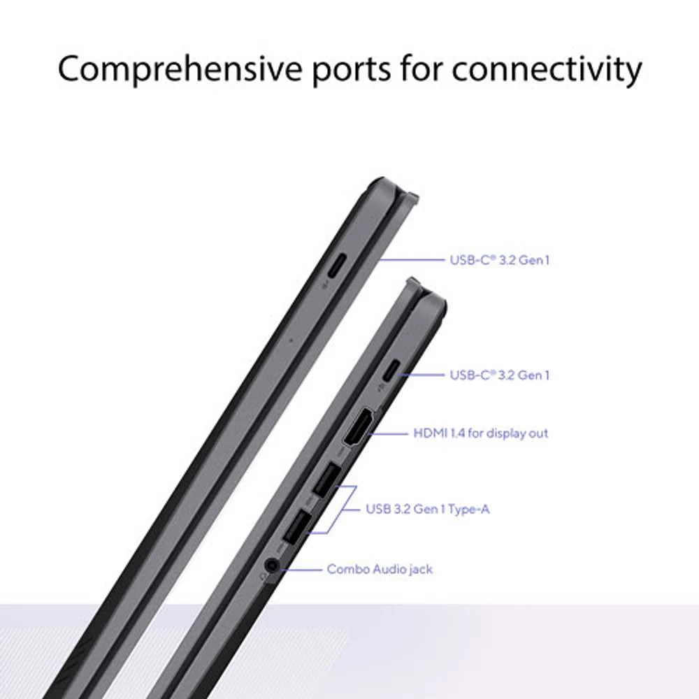 ASUS CX34 14" Touchscreen Chromebook Plus - Rocky Grey (Intel Core i5-1334U/16GB RAM/512GB SSD/ChromeOS)