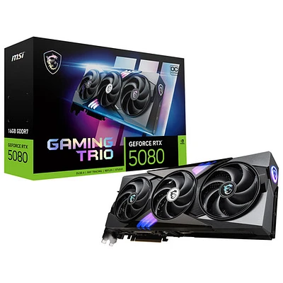 MSI GeForce RTX 5080 Gaming Trio OC 16GB GDDR7 Video Card