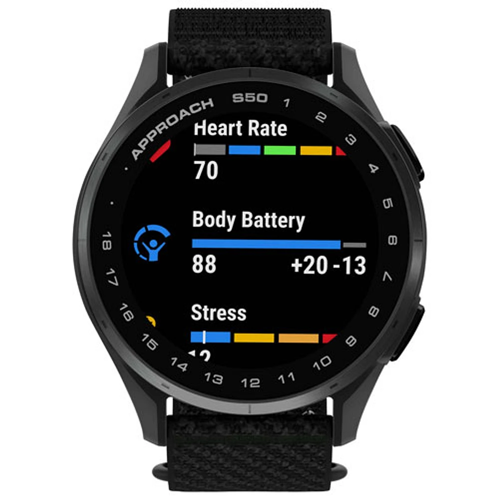 Garmin Approach S50 45mm AMOLED GPS Golf Smartwatch