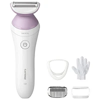 Philips Lady Series 6000 Wet & Dry Electric Shaver (BRL136/00) - White/Pink