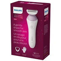Philips Lady Series 6000 Wet & Dry Electric Shaver (BRL136/00) - White/Pink