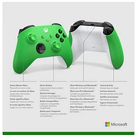 Manette sans fil de Xbox - Vert vélocité