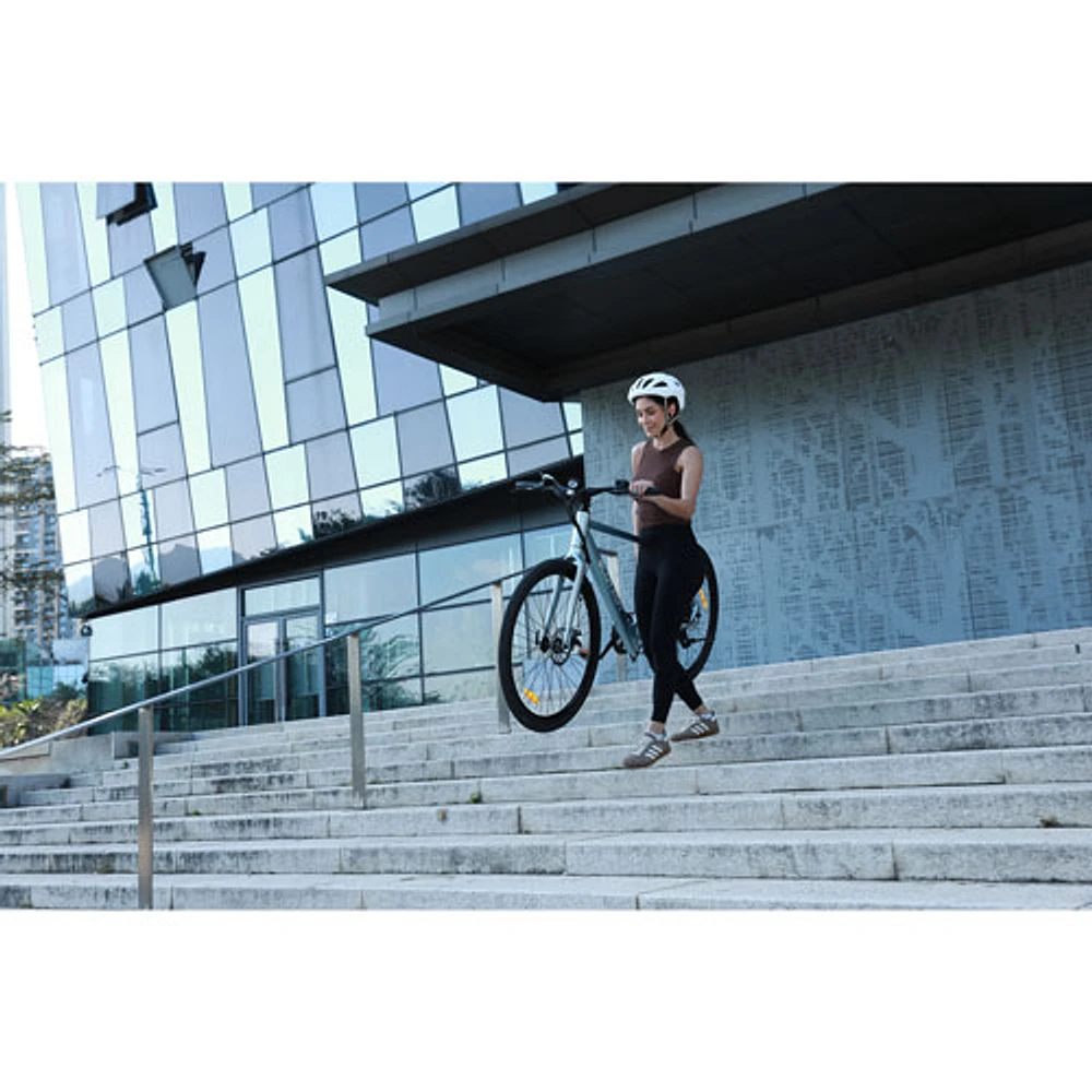 Blutron EB570 Electric Commuter Bike (350W Motor / Up to 50km Battery Range / 32km/h Top Speed) - Azure Blue - Only at Best Buy