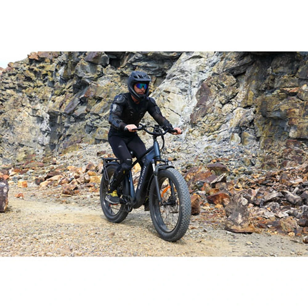 Blutron EB880 Electric Fat Tire Bike (750W Motor / Up to 80km Battery Range / 32km/h Top Speed) - Interstellar Blue - Only at Best Buy