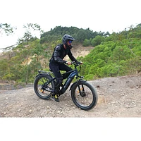 Blutron EB880 Electric Fat Tire Bike (750W Motor / Up to 80km Battery Range / 32km/h Top Speed) - Interstellar Blue - Only at Best Buy