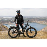 Blutron EB880 Electric Fat Tire Bike (750W Motor / Up to 80km Battery Range / 32km/h Top Speed) - Interstellar Blue - Only at Best Buy