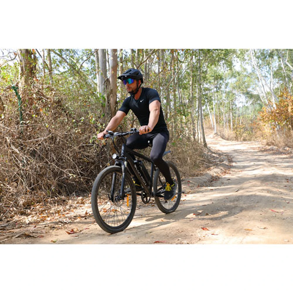 Blutron EB550 Electric Mountain Bike (500W Motor / Up to 60km Battery Range / 32km/h Top Speed) - Gilt Black - Only at Best Buy