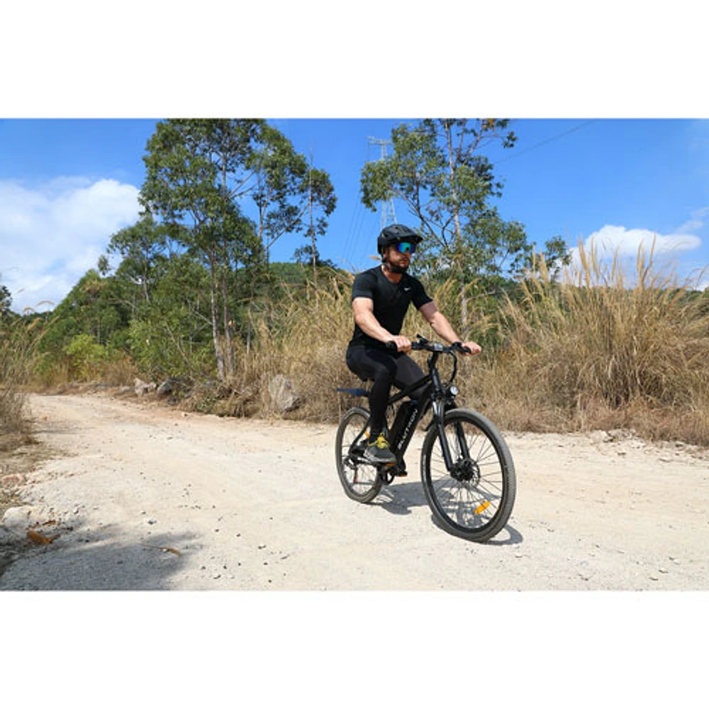 Blutron EB550 Electric Mountain Bike (500W Motor / Up to 60km Battery Range / 32km/h Top Speed) - Gilt Black - Only at Best Buy