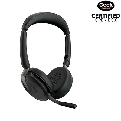 Open Box - Jabra Evolve2 65 Flex On-Ear Active Noise Cancelling Truly Wireless Bluetooth 5.2 Headset w/Mic