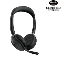 Open Box - Jabra Evolve2 65 Flex On-Ear Active Noise Cancelling Truly Wireless Bluetooth 5.2 Headset w/Mic