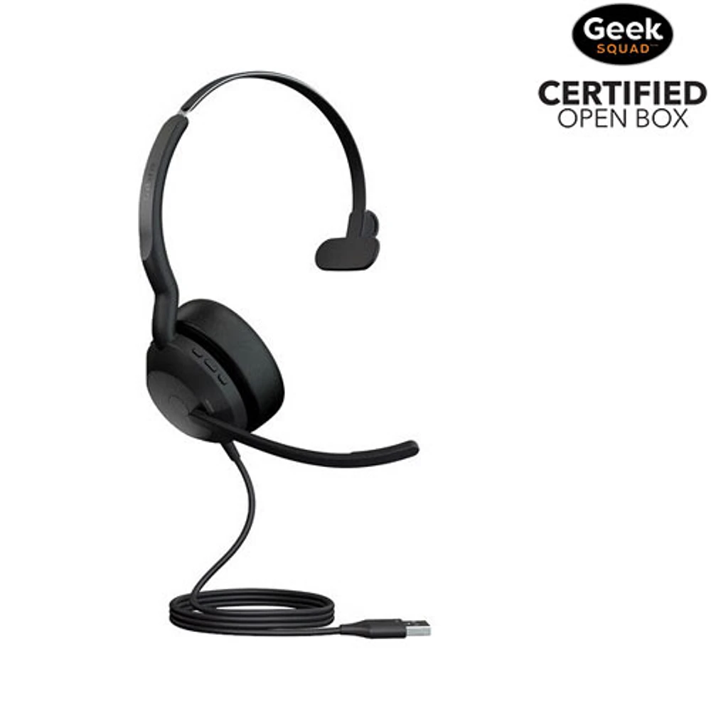 Open Box - Jabra Evolve2 50 On-Ear Noise Cancelling Bluetooth Headset with Mic - Black (25089-889-999)