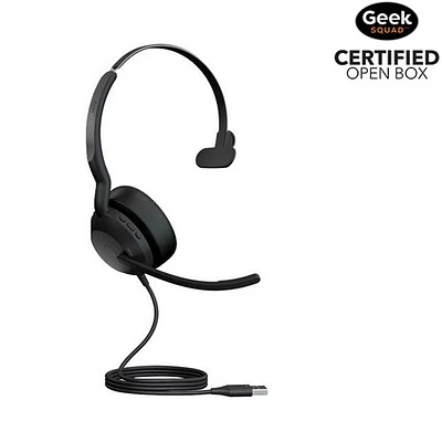Open Box - Jabra Evolve2 50 On-Ear Noise Cancelling Bluetooth Headset with Mic - Black (25089-889-999)