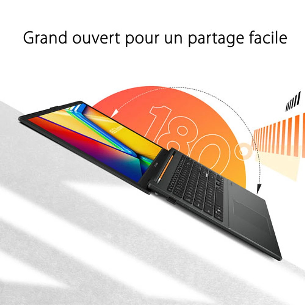 Portable 15,6 po VivoBook Go 15 d'ASUS - Noir mixte (Ryzen 5 7520U d'AMD/RAM 8 Go/SSD 512 Go/Windows 11)