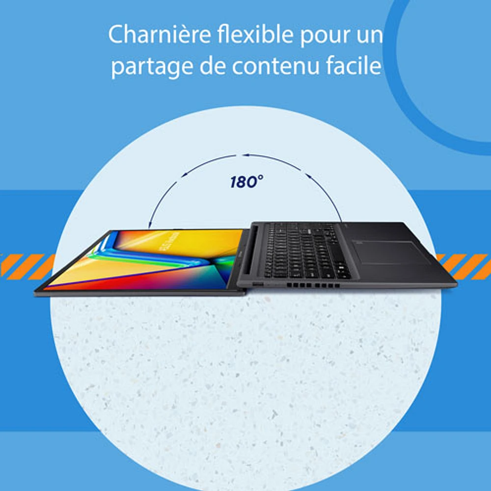 Portable de 16 po VivoBook 16 d'ASUS - Noir (Core i5-13420H d'Intel/RAM 16 Go/SSD 512 Go/Windows 11)