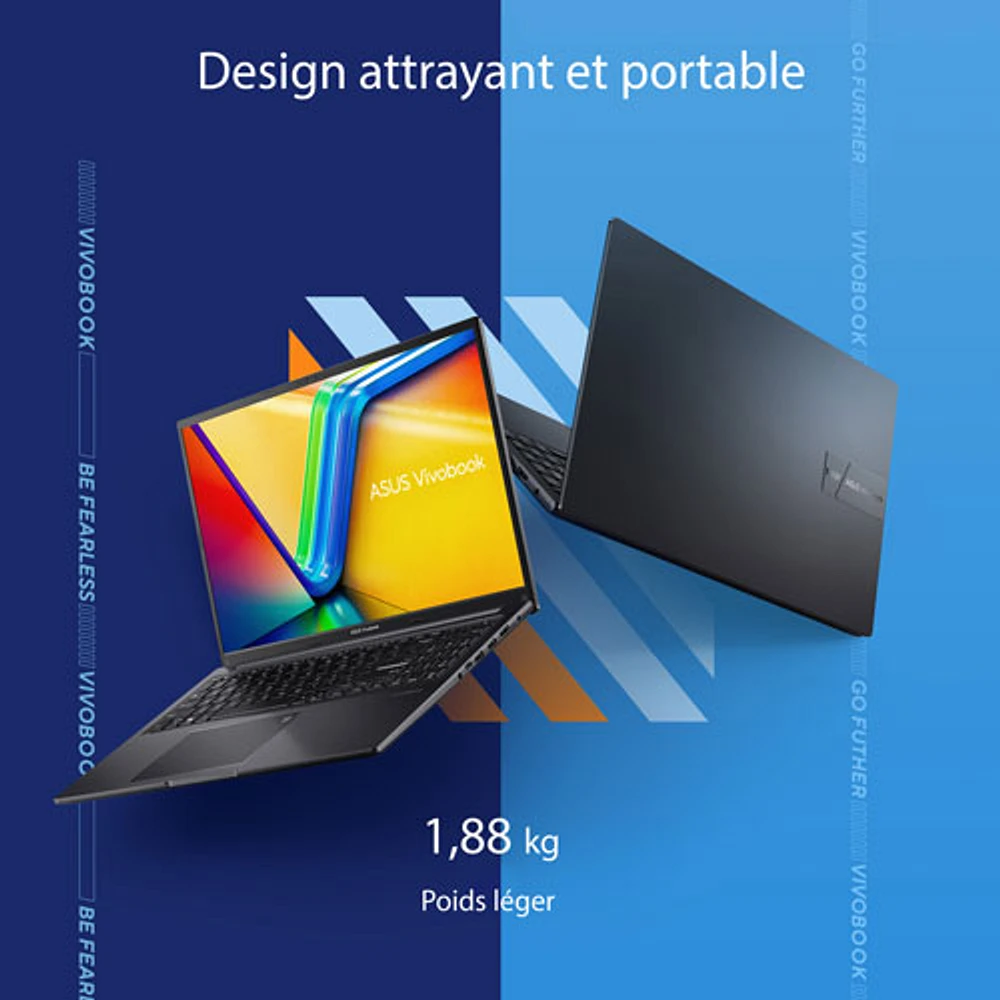 Portable de 16 po VivoBook 16 d'ASUS - Noir (Core i5-13420H d'Intel/RAM 16 Go/SSD 512 Go/Windows 11)