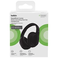 Belkin SoundForm Isolate Over-Ear Noise Cancelling True Wireless Headphones - Black