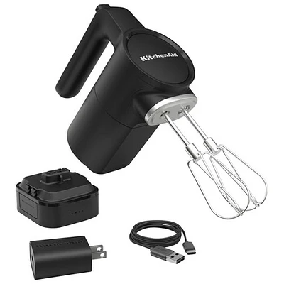 Mélangeur à main KitchenAid Go avec batterie - Noir mat