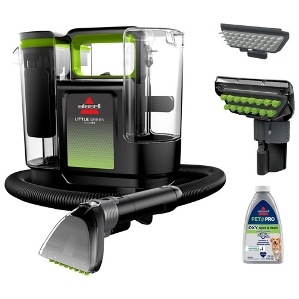 Bissell Little Green Max Pet Portable Carpet & Upholstery Deep Cleaner (3857C) - Black/Green