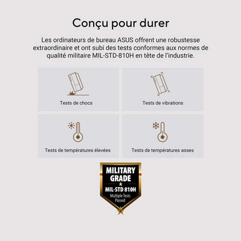 Ordinateur de jeu V500 Mini Tower d'ASUS (Core i7-13620H d'Intel/RAM 16 Go/SSD 1 To/carte graphique UHD d'Intel/Windows 11)
