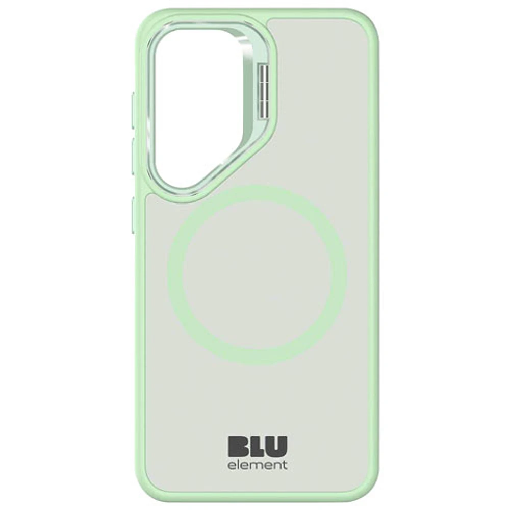 Étui ajusté Nuage chromatique de Blu Element avec béquille pour Galaxy S25 - Vert pâle