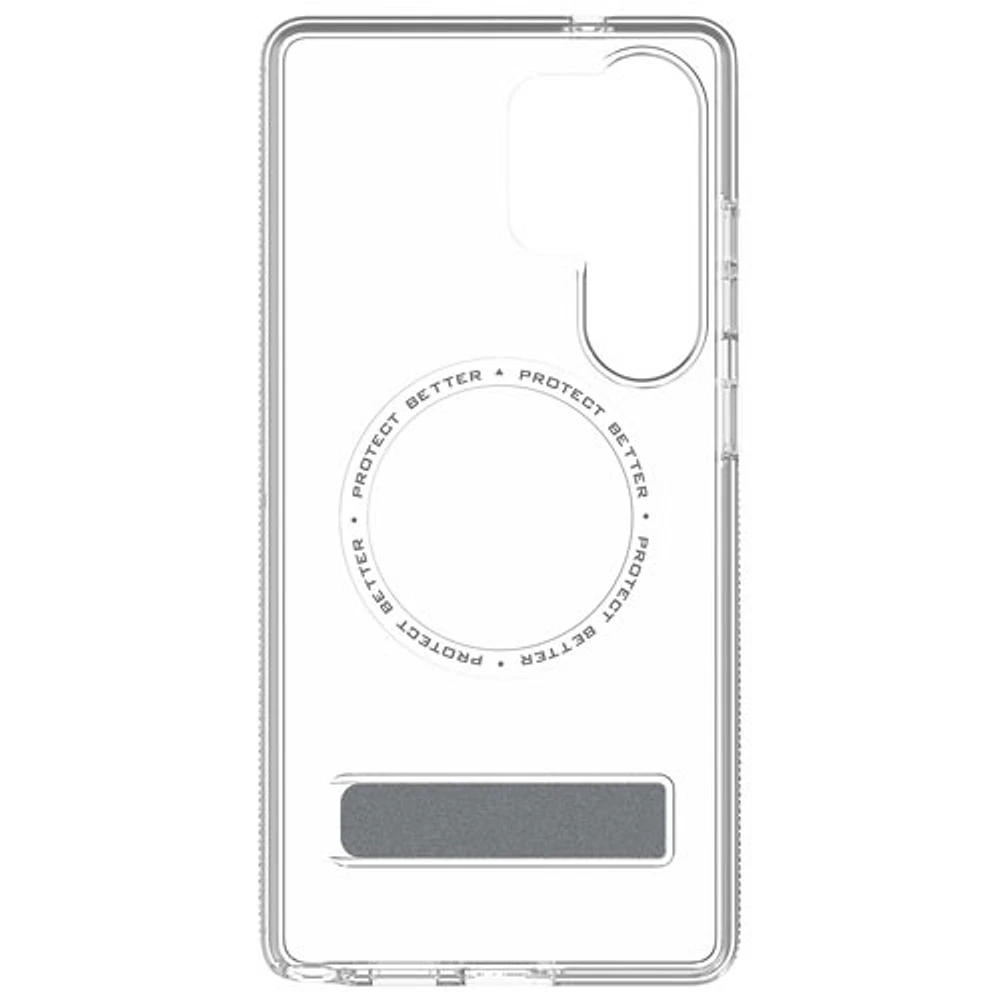 ZAGG Crystal Palace Snap Fitted Hard Shell Case with MagSafe & Kickstand for Galaxy S25 Ultra - Clear