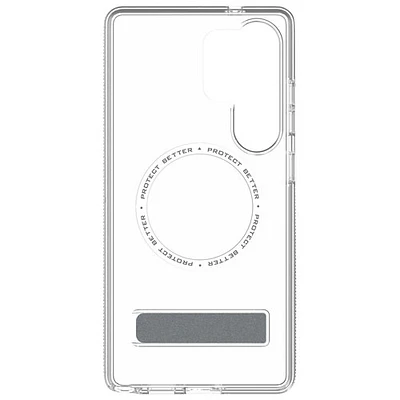 ZAGG Crystal Palace Snap Fitted Hard Shell Case with MagSafe & Kickstand for Galaxy S25 Ultra - Clear