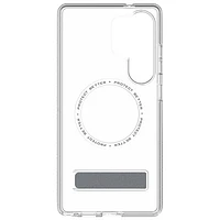 ZAGG Crystal Palace Snap Fitted Hard Shell Case with MagSafe & Kickstand for Galaxy S25 Ultra - Clear