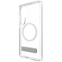 ZAGG Crystal Palace Snap Fitted Hard Shell Case with MagSafe & Kickstand for Galaxy S25 Ultra - Clear