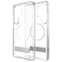 ZAGG Crystal Palace Snap Fitted Hard Shell Case with MagSafe & Kickstand for Galaxy S25 Ultra - Clear