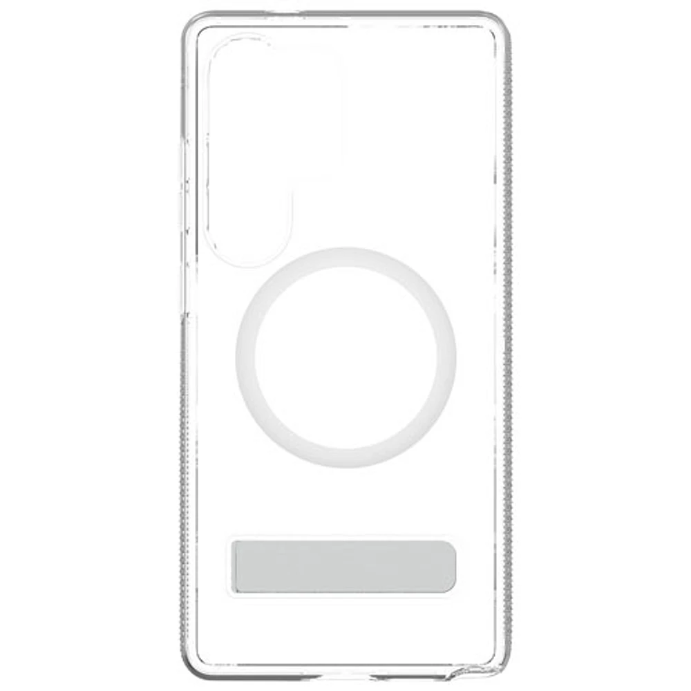 ZAGG Crystal Palace Snap Fitted Hard Shell Case with MagSafe & Kickstand for Galaxy S25 Ultra - Clear