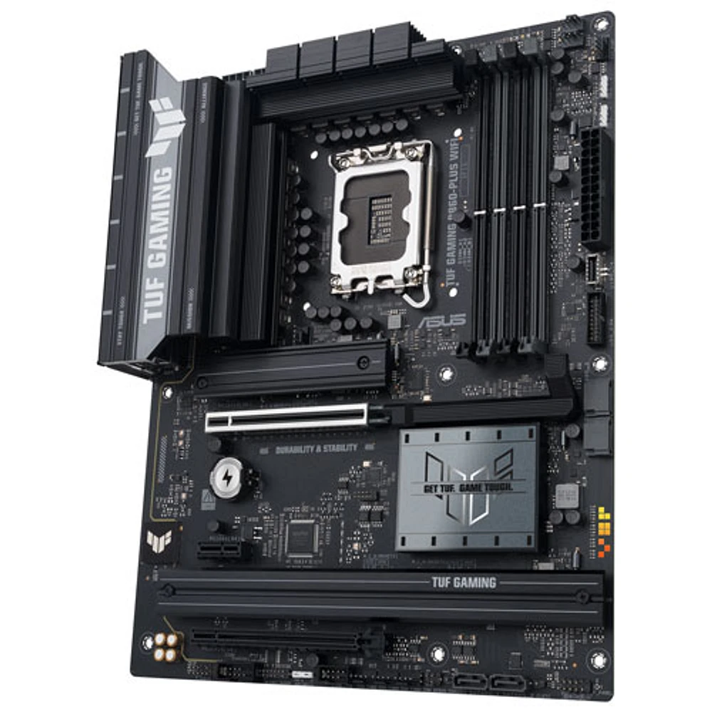Carte mère TUF Gaming B860-Plus Wi-Fi 7 ATX LGA 1851 DDR5 d'ASUS pour processeurs Core Ultra (série 2) d'Intel