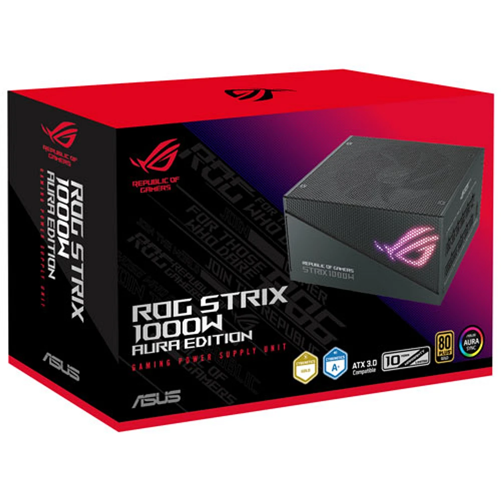 ASUS ROG Strix 1000-Watts ATX Gold Aura Edition Power Supply