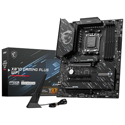 Carte mère X870 Gaming Plus Wi-Fi 7 ATX AM5 de MSI pour processeurs Ryzen 9000/8000/7000 d'AMD