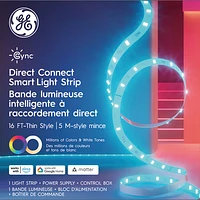 GE Cync 4.9m (16 ft.) Direct Connect Thin Indoor LED Smart Light Strip