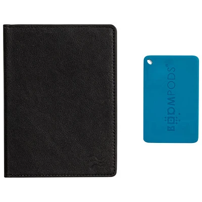 Boompods RFID Passport Holder with BoomCard Bluetooth Item Tracker - Black