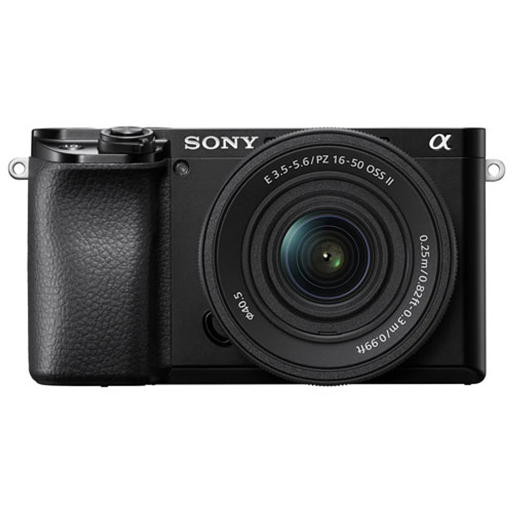 Sony Alpha 6100 APS-C Mirrorless Camera with 16-50mm Lens Kit - Black