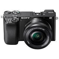 Sony Alpha 6100 APS-C Mirrorless Camera with 16-50mm Lens Kit - Black