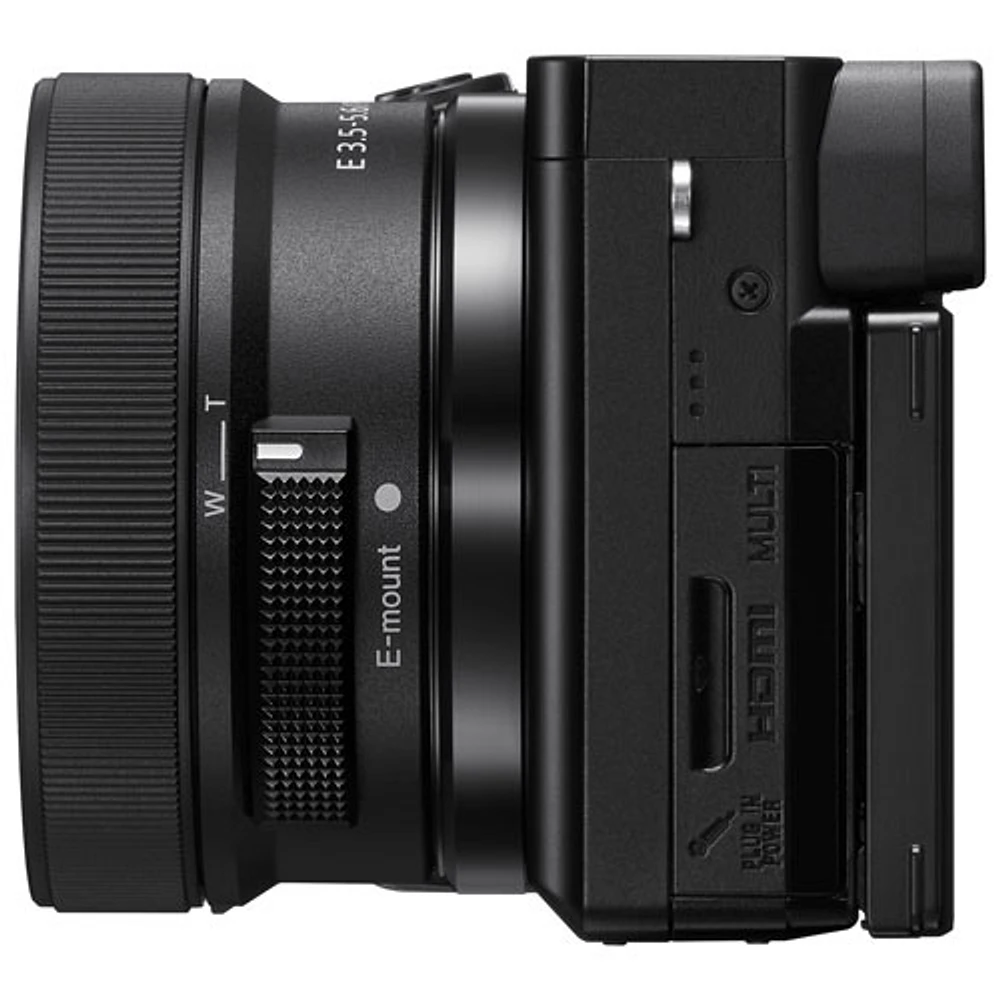 Sony Alpha 6100 APS-C Mirrorless Camera with 16-50mm Lens Kit - Black