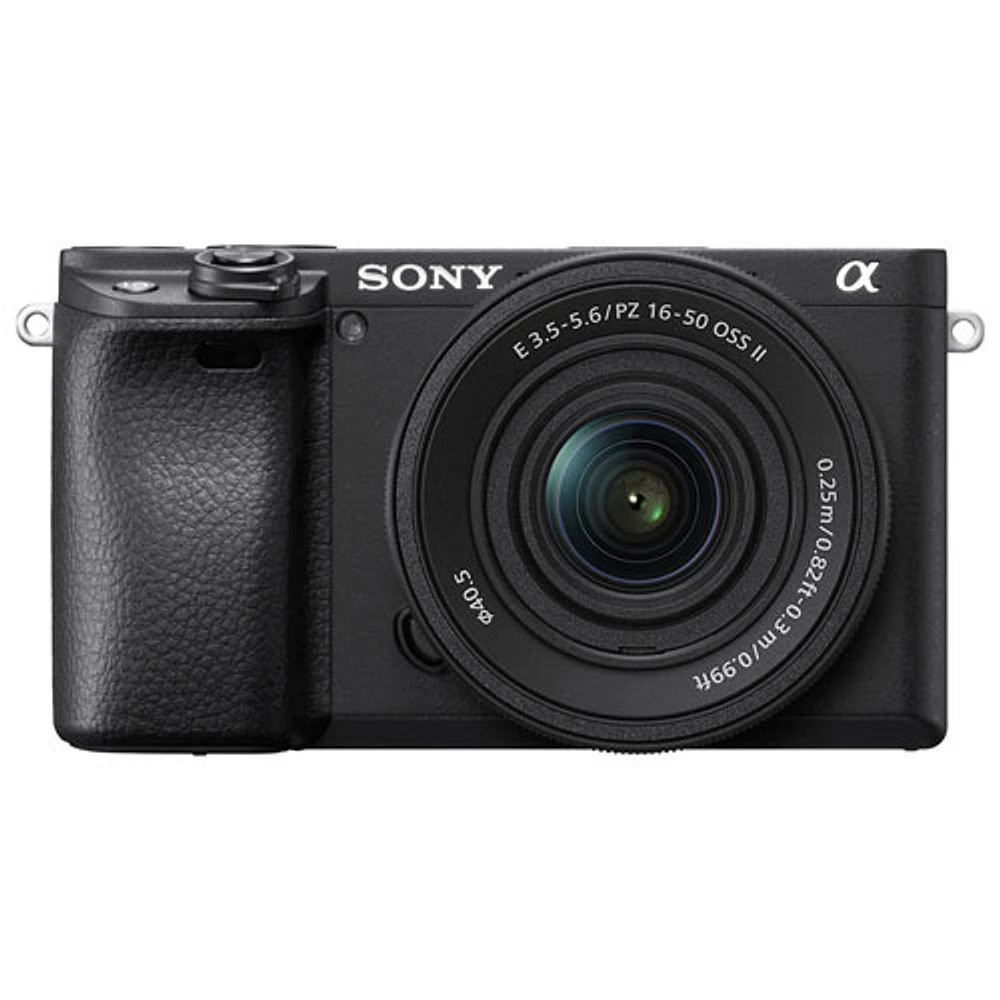 Sony Alpha 6400 APS-C Mirrorless Camera with 16-50mm Lens Kit - Black