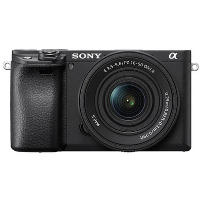 Sony Alpha 6400 APS-C Mirrorless Camera with 16-50mm Lens Kit - Black
