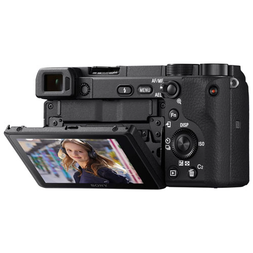 Sony Alpha 6400 APS-C Mirrorless Camera with 16-50mm Lens Kit - Black