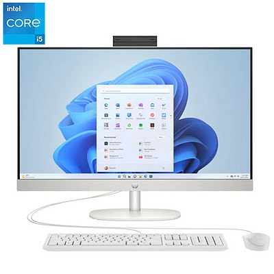 Ordinateur tout-en-un de 27 po de HP - Blanc (Core i5-1334U d'Intel/RAM 16 Go/SSD 512 Go/Windows 11) - Exclusivité de Best Buy