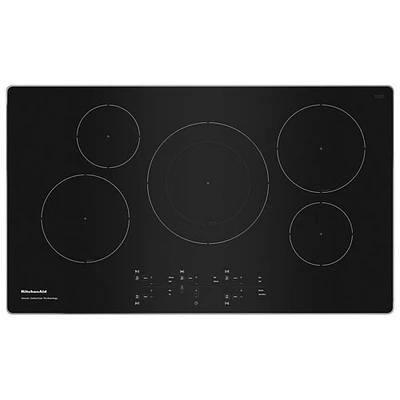 Boîte ouverte - Surface de cuisson à induction 5 éléments 36 po de KitchenAid (KCIG556JSS) - Inox