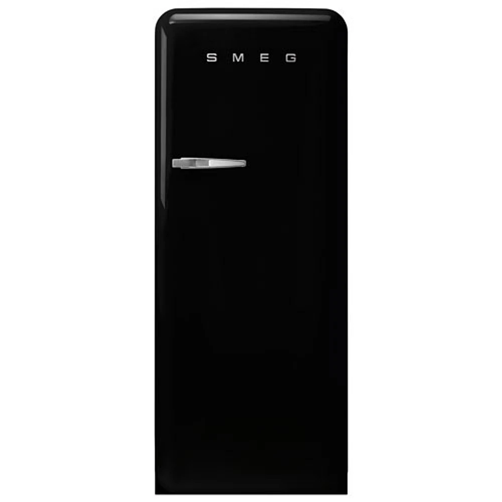 Open Box - Smeg 50's 24" 9.2 Cu. Ft. All-Fridge Refrigerator (FAB28URBL3) - Black