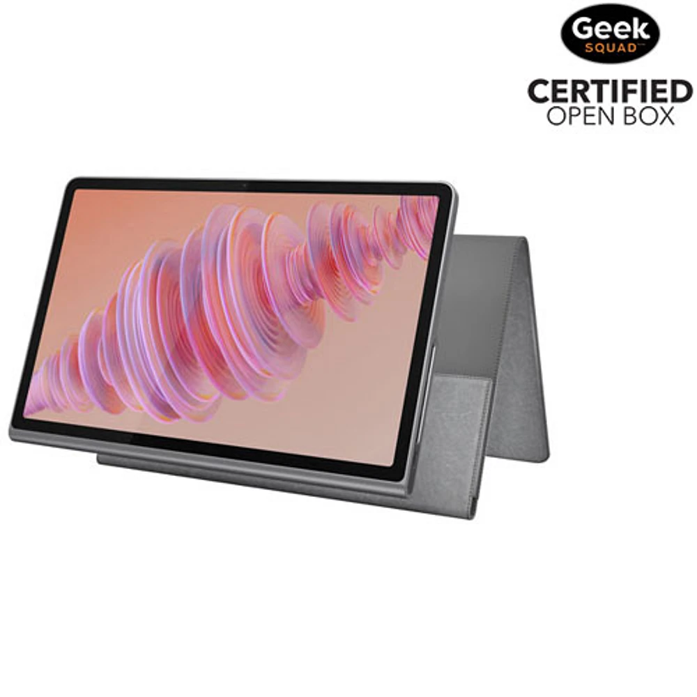 Boîte ouverte - Tablette Tab Plus 11,5 po 256 Go Android 14 de Lenovo à processeur octocoeur MediaTek Helio G99 avec étui - Gris luna