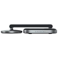 Satechi 2-in-1 Foldable 15W Qi2 Wireless Charging Stand - Space Grey