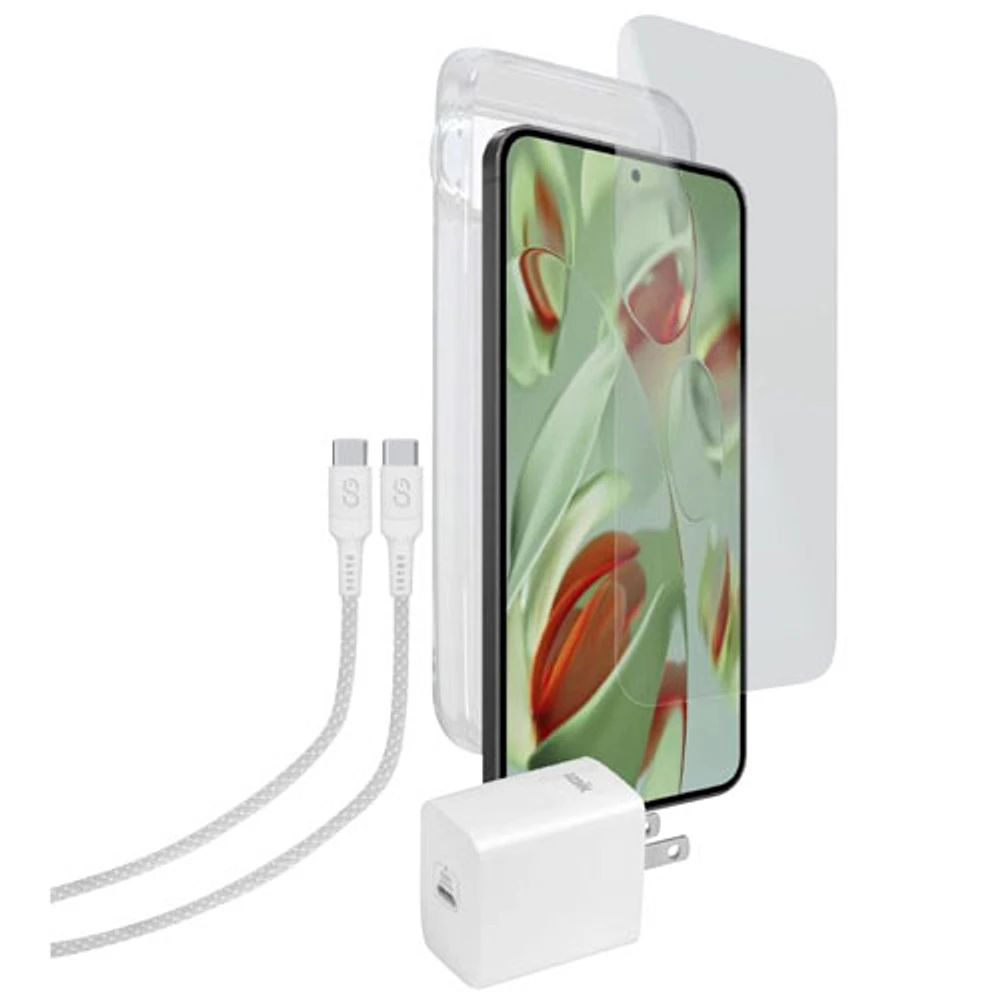 LOGiiX Smartphone Essentials Kit for Google Pixel 9/9 Pro - White