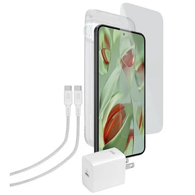LOGiiX Smartphone Essentials Kit for Google Pixel 9/9 Pro - White